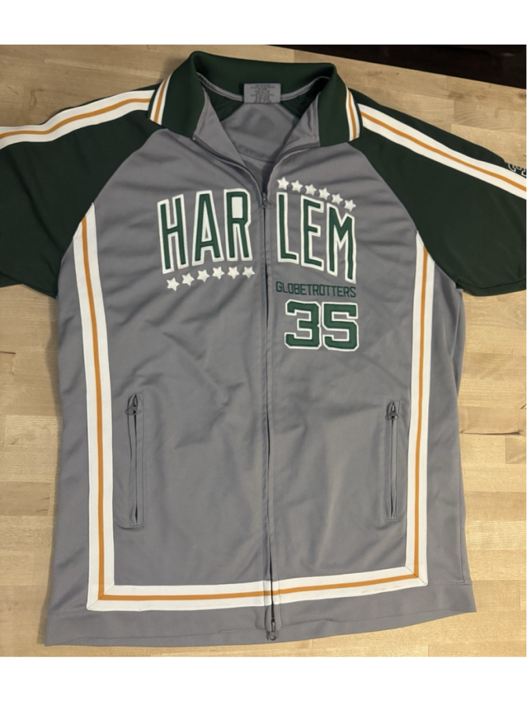 Harlem Globetrotters "Geese" Ausbie Basketball Track Jersey Fubu Platinum Large